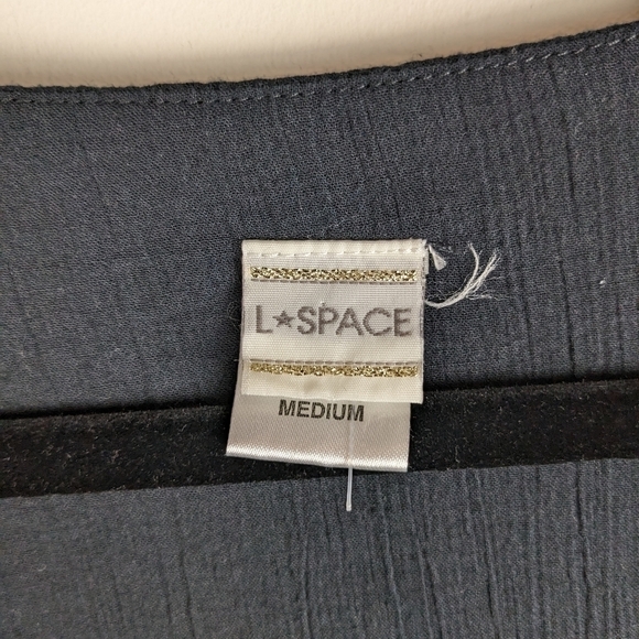 L Space cotton black bell sleeve and lace kaftan top - Picture 11 of 11